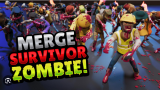 Merge Survivor: Zombie gameplay strategy interface showing resource merging and zombie defense tactics
