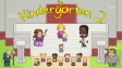 A colorful yet sinister schoolyard setting featuring student characters in Kindergarten 2