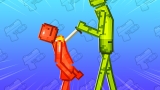 Ragdolls interacting in the Melon Sandbox Online playground