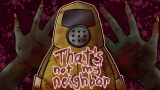 A security desk with identification documents and a suspicious visitor at the window in That's Not My Neighbor