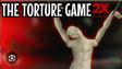 A ragdoll character positioned in a medieval-themed testing sandbox filled with traps