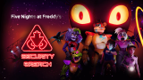 Glamrock Freddy standing inside the neon-lit atrium of the Mega Pizzaplex in FNAF Security Breach