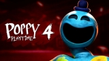 A towering mechanical shadow looming over dark subterranean factory catwalks in Poppy Playtime Chapter 4