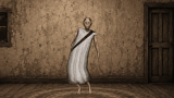 A character ragdoll reacting to physics impacts inside a sandbox arena in Granny: Ragdoll Sandbox