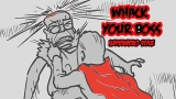 An office worker turning into a superhero to defeat his boss in Whack Your Boss Superhero