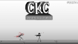 A stickman operative trapped in a high-tech security chamber surrounded by laser traps in Creative Kill Chamber