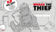 A young gamer standing off against an intruding burglar in Whack the Thief